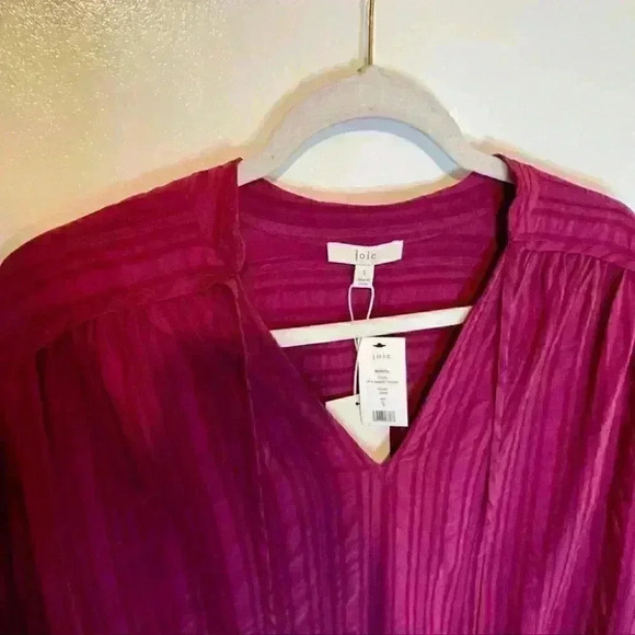 NWT Joie Rowyn Long Sleeve Tonal Stripe Blouse - Picture 4 of 5